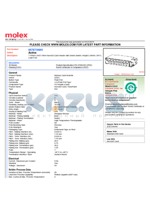 0475710001 datasheet - 1.10mm (.043