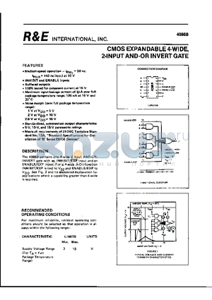 4086B datasheet - CMOS EXPANDABLE 4-WIDE, 2-INPUT AND-OR INVERT GATE