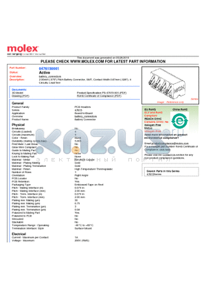 0476150001 datasheet - 2.00mm (.079