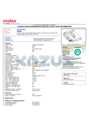 0476370001 datasheet - 2.54mm (.100