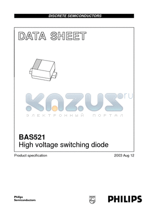 BAS521 datasheet - High voltage switching diode
