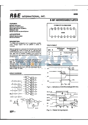 4099B datasheet - 8-BIT ADDRESSABLE LATCH