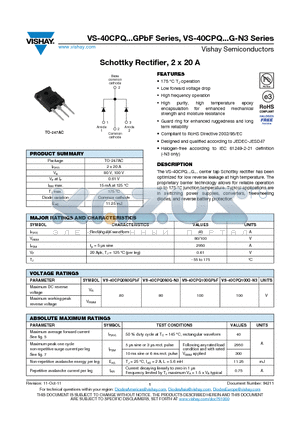 40CPQ080GPBF_12 datasheet - Schottky Rectifier, 2 x 20 A