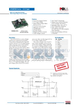 ATH30T033 datasheet - 30-A, 3.3-V Input Non-Isolated Wide-Output Adjust Power Module
