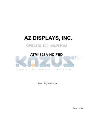 ATM4823A datasheet - COMPLETE LCD SOLUTIONS