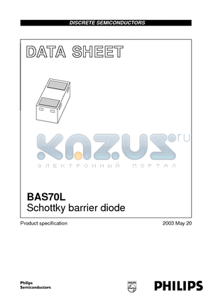 BAS70L datasheet - Schottky barrier diode