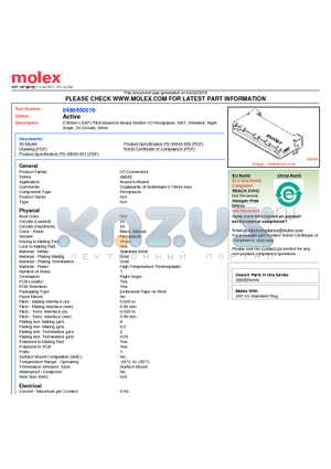 0490450016 datasheet - 0.50mm (.020