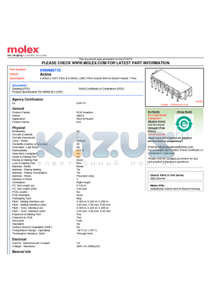 0490680710 datasheet - 4.20mm (.165