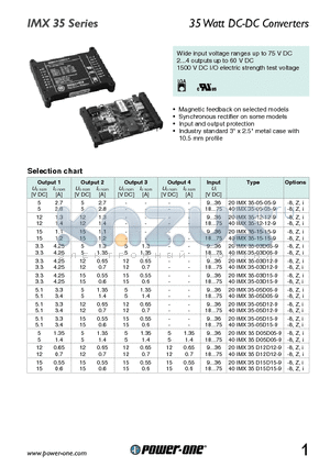 40IMX35-05-05-9 datasheet - 35 Watt DC-DC Converters