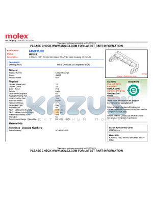 0496251182 datasheet - 4.20mm (.165