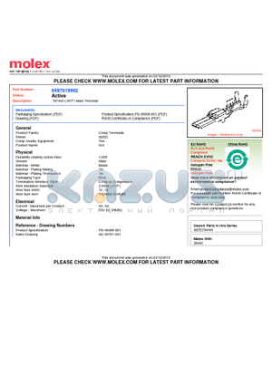 0497019902 datasheet - .187mm (.007