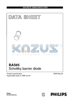 BAS85_00 datasheet - Schottky barrier diode