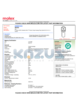 050-84-1010 datasheet - 2.13mm (.084