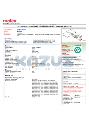 0500118000 datasheet - 2.00mm (.079