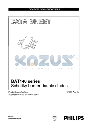 BAT140_03 datasheet - Schottky barrier double diodes
