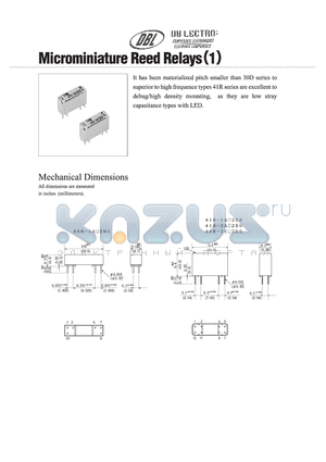 40R-1A12N1 datasheet - MICROMINIATURE REED RELAYS