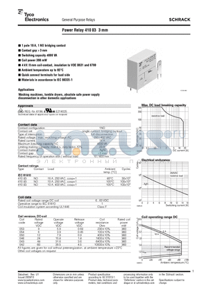 41083 datasheet - Power Relay 410 83 3 mm