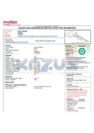 0501338000 datasheet - 1.25mm (.049