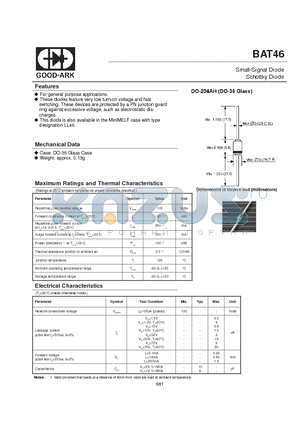 BAT46 datasheet - Small-Signal Diode