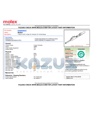 0506609001 datasheet - 1.00mm (.040