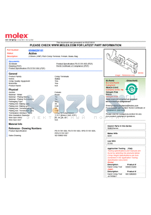 0508029101 datasheet - 2.50mm (.098