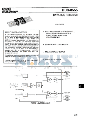 BUS-8555-883B datasheet - DATA BUS RECEIVER