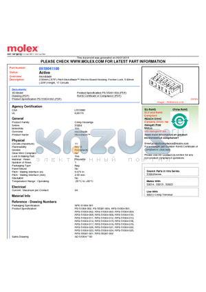 0510041100 datasheet - 2.00mm (.079