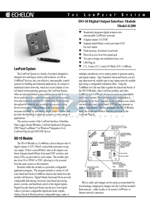 41200 datasheet - DO-10 Digital Output Interface Module