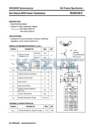 BUS21C datasheet - isc Silicon NPN Power Transistors