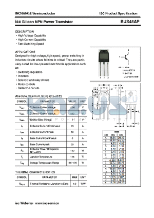 BUS48AP datasheet - isc Silicon NPN Power Transistor