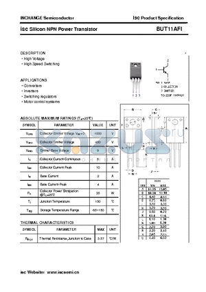 BUT11AFI datasheet - isc Silicon NPN Power Transistor