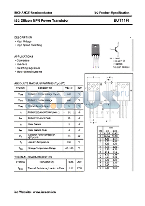 BUT11FI datasheet - isc Silicon NPN Power Transistor