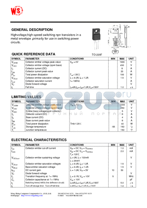 BUT12AF datasheet - SILICON DIFFUSED POWER TRANSISTOR(GENERAL DESCRIPTION)