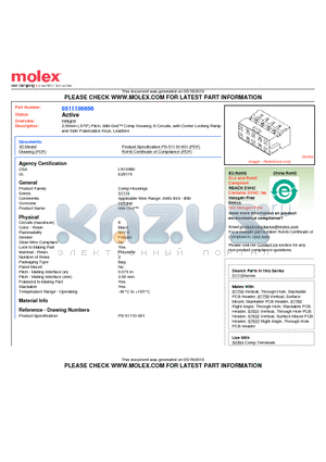 0511100656 datasheet - 2.00mm (.079