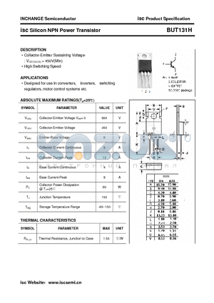 BUT131H datasheet - isc Silicon NPN Power Transistor