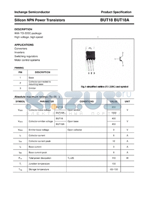 BUT18 datasheet - Silicon NPN Power Transistors