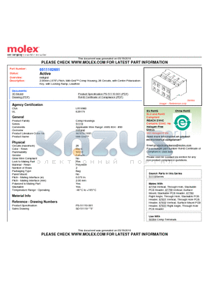 0511102651 datasheet - 2.00mm (.079