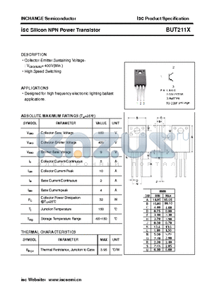 BUT211X datasheet - isc Silicon NPN Power Transistor