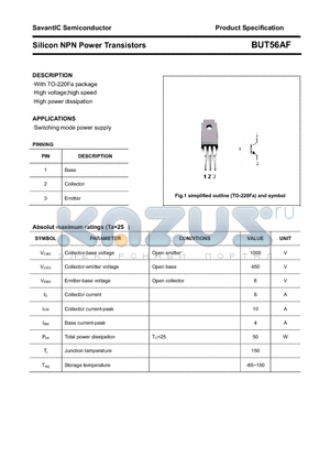 BUT56AF datasheet - Silicon NPN Power Transistors