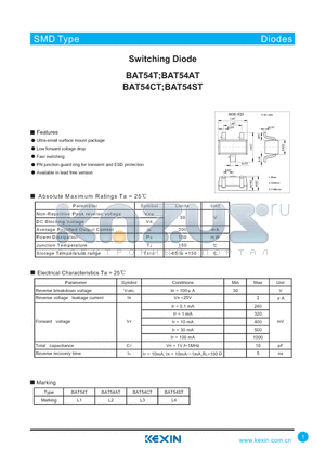 BAT54CT datasheet - Switching Diode