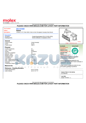 0511151601 datasheet - 4.00mm (.157