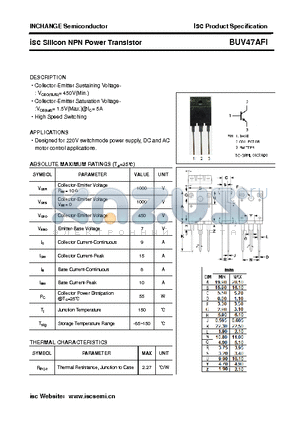 BUV47AFI datasheet - isc Silicon NPN Power Transistor