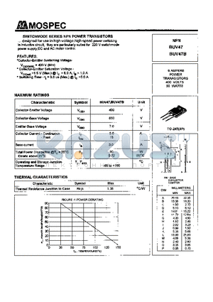 BUV47B datasheet - POWER TRANSISTORS(9A,400V,90W)