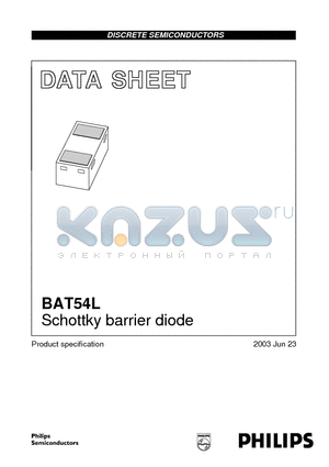 BAT54L datasheet - Schottky barrier diode