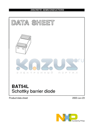 BAT54L datasheet - Schottky barrier diode