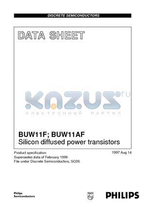 BUW11AF datasheet - Silicon diffused power transistors