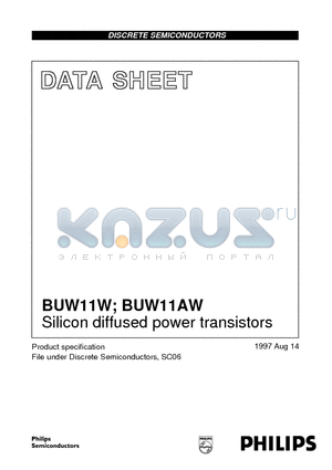 BUW11AW datasheet - Silicon diffused power transistors