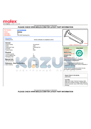 4161-1 datasheet - 100 KK^ Polarizing Key