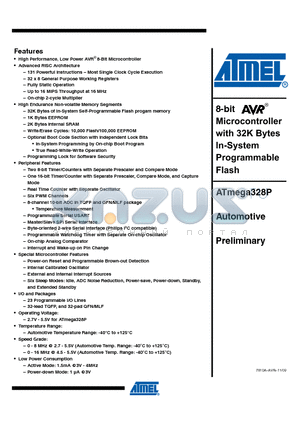 ATMEGA328P_09 datasheet - 8-bit Microcontroller with 32K Bytes In-System Programmable Flash