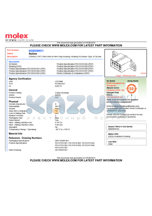 0520250811 datasheet - 5.00mm (.197